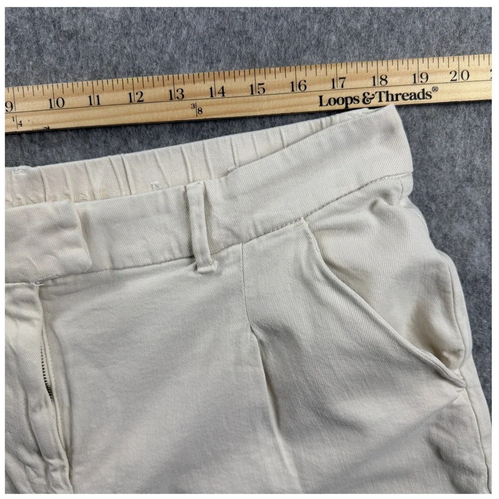 American Eagle Trouser Women's 18 Cream High Rise Wide Leg‎ Drape Pants 37x28